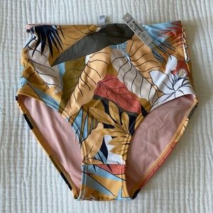 Madewell Tropical Vacay High-Waisted Bikini Bottom